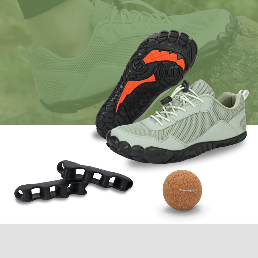Pack Bienestar Completo Barefoot EasyFoot + Separadores de dedo + Pelota de fascia