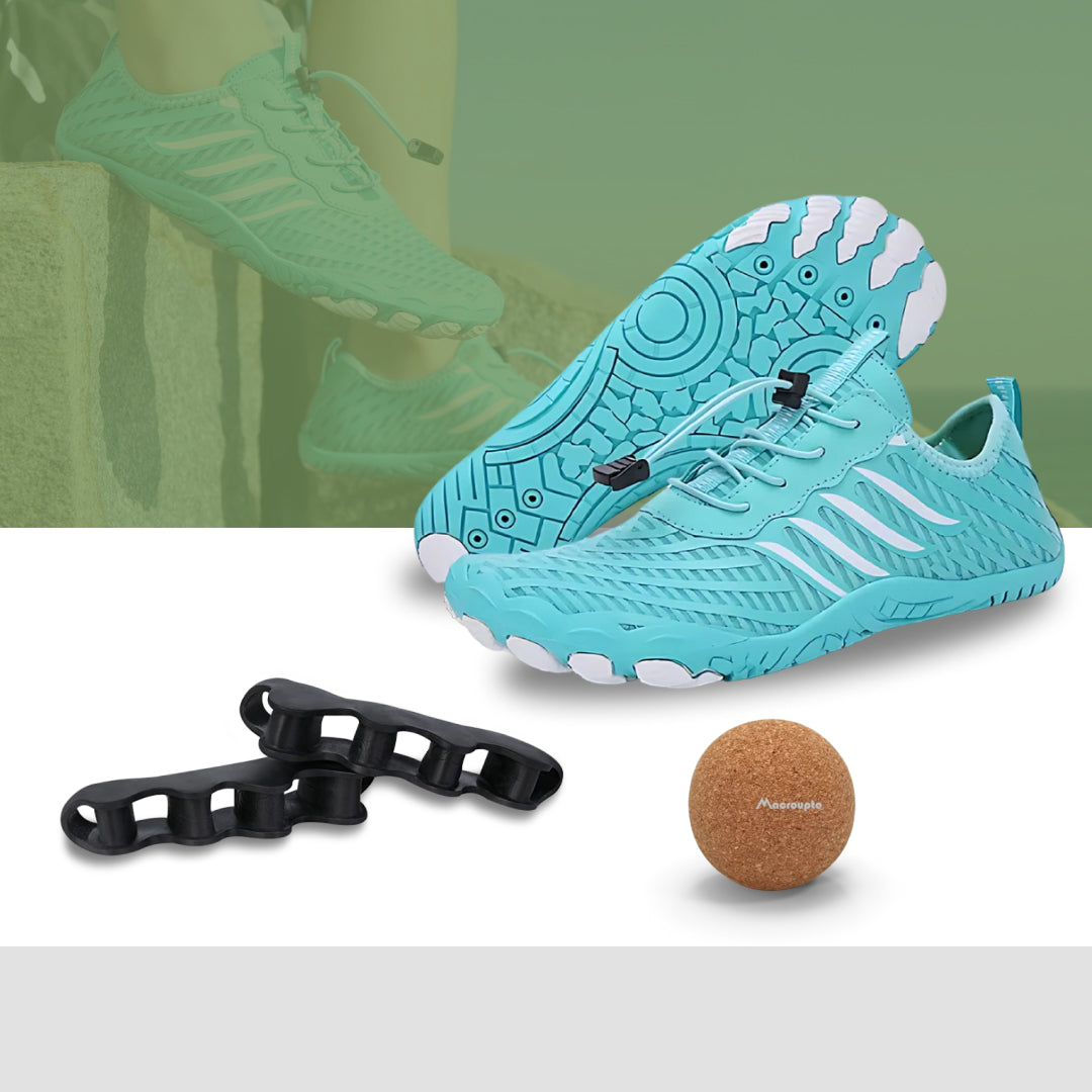 Pack Bienestar Completo Barefoot Comfortpace™ + Separadores de dedo + Pelota de fascia