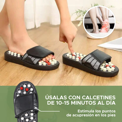 Sandalias de Masaje con Piedras de Acupresión